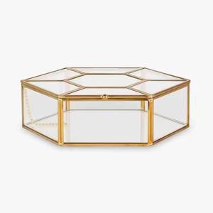 Último diseñador, brazalete y collar chapados en cobre, caja del Tesoro, caja de almacenamiento decorativa hexagonal, regalos de inauguración de la casa - Product Image 3