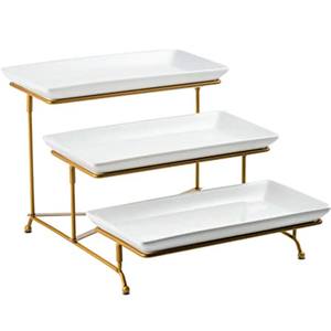 Nuevo Diseño 2022, Soportes para Pastel de Mármol de 2 Niveles, Soporte Metálico para Cupcakes para Bodas y Fiestas, VISHAL HANDICRAFT, Tamaño Personalizado - Product Image 3