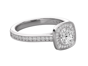 Anillos de Diamantes Cultivados en Laboratorio, Chapados en Oro de 14K, Plata 925, 1CT, Certificados por IGI, Corte Brillante, Estilo Clásico para Mujer, Compromiso, Venta al Por Mayor - Product Image 4