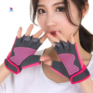 Guantes de entrenamiento de cuero y neopreno con medio dedo para levantamiento de pesas, ejercicio, gimnasio, protección de Palma, guantes de Fitness - Product Image 4