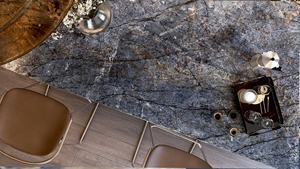 แผ่นควอตซ์พิมพ์ลาย Kalsedon สำหรับเคาน์เตอร์ครัวและท็อปโต๊ะเครื่องแป้ง หนา 2 ซม. 3 ซม. หินขัดเงา สำหรับโครงการก่อสร้างภายในเชิงพาณิชย์ - Product Image 3