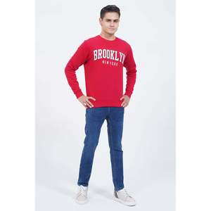 Sweat-shirt à col rond EDUARD pour homme avec logo personnalisé, manches longues, 100 % coton French Terry, anti-plis, taille XXS, sérigraphie unie - Product Image 4