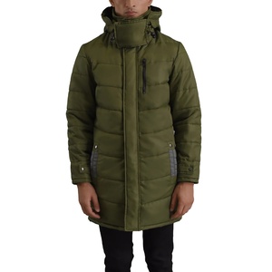 <b>Men's</b> Puffer <b>Long</b> Coat <b>Jacket</b> Quilted Winter Bubble Padded Coat Down Green Polyester Outdoor Custom Puffer <b>Jacket</b> <b>Men</b> - Product Image 1