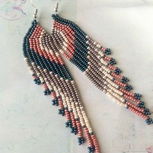 Pendientes clásicos con cuentas de semillas de vidrio Objetos decorativos elegantes para ropa formal - Product Image 6