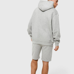 Premium Quality Men's Hoodie Sweat Short Set 100% Cotton Custom Pullover Hoodie Two-Piece 450 GSM French Terry <b>Knitted</b> - Product Image 2