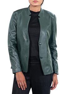 Chaqueta de Cuero para Mujer con Cierre Frontal, Manga Larga, Transpirable, Tinte Liso, Ecológica, Ropa de Abrigo de Invierno para Estilo de Oficina - Product Image 5