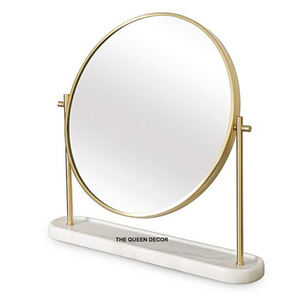 Miroir décoratif et de table en verre et métal de luxe de haute qualité, moderne pour le salon, la chambre à coucher et le bureau, pour une utilisation hôtelière - Product Image 5