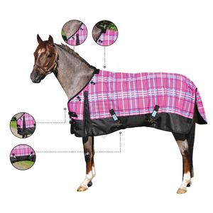 Couvre-chevaux imperméables de qualité supérieure, bleu foncé, design personnalisé, doublure en polaire douce, coton, maille, couvre-chevaux chauds d'hiver - Product Image 6