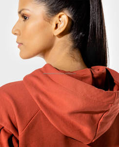 เสื้อฮู้ดผ้าฝ้าย100% สำหรับผู้หญิงเสื้อฮู้ดผ้าถักสีพื้นลำลองออกแบบโลโก้ได้ตามต้องการ - Product Image 6