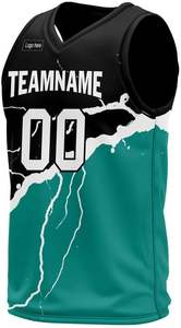 Conjunto de uniforme de baloncesto con logotipo personalizado, camisetas transpirables de alta calidad con nombre y número para deportes - Product Image 4