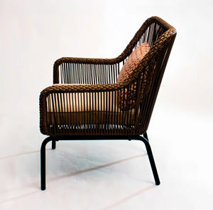 Elegante conjunto de sofá de ratán con marco de Metal para exteriores, muebles para el hogar, Hotel, apartamento, parque, jardín, sala de estar, diseño moderno contemporáneo - Product Image 1