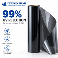 Film céramique nano, VLT 50%, 95% IRR, 99% de protection UV, taille personnalisée en usine, résistant aux intempéries, film teinté pour vitres de voiture