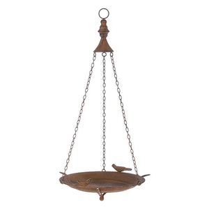 Heart Shape Metal Hanging Planter With <b>Birds</b> Design Rustic Garden Decor For Outdoor Use Handmade <b>Bird</b> <b>Feeder</b> - Product Image 2