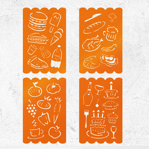 Food <b>stencils</b> plastic template for painting kitchen baking crafts <b>art</b> supplies durable reusable pat - Product Image 1