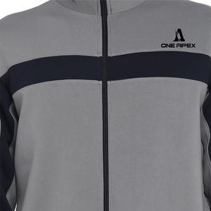 Chándales para hombre 100% algodón de alta calidad transpirable fabricado con material superior chaqueta con cremallera chándales - Product Image 5