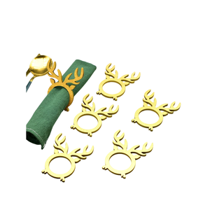 Anneaux de serviette en métal/bois faits à la main, décoration de table à manger, porte-serviettes tissé écologique, personnalisé pour mariage, maison, hôtel, fête - Product Image 5