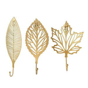 Gancho de pared de hoja de plátano de latón antiguo de metal de aluminio para baño cocina y decorativo - Product Image 5