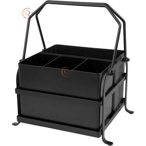 Fancy Black Galvanized Caddy <b>Rack</b> Classy Square Shape Handmade Kitchenware Storage Organizer High Quality Caddy For Home Decor - Product Image 1