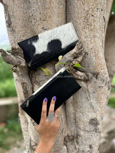 กระเป๋าสตางค์หนังวัวแบบพับสามทบขนาดใหญ่มีซิปกระเป๋าเงินสำหรับเดินทางกระเป๋าเงินผู้หญิงหนังแท้แบบตะวันตกมีซิป - Product Image 5