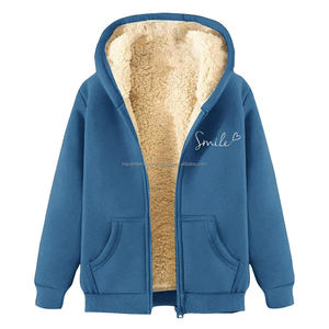 New Custom Printed Hooded <b>Men's</b> Solid Winter Zipper-Up <b>Sherpa</b>-Lined <b>Fleece</b> <b>Hoodie</b> 100% Cotton Thermal Breathable Windproof - Product Image 1
