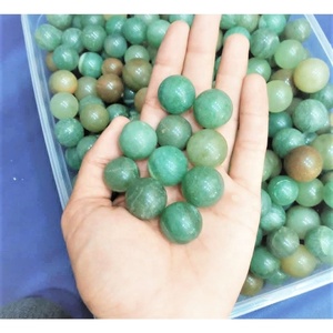 Esferas de bola de cristal de Aventurina verde, artesanías de cristal decorativas para el hogar, piedras naturales, rocas de Reiki, esferas de bola de minerales Feng Shui - Product Image 1