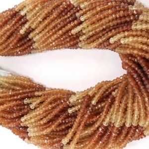 ลูกปัดกึ่งมีค่าพลอยโกเมนเฮสโซไนท์ธรรมชาติขนาด4มม. AAA - Product Image 2