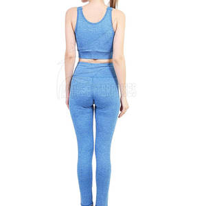 Ensemble de yoga pour femmes de haute qualité avec logo personnalisé, soutien-gorge et leggings, 100% coton, respirant, durable, confortable pour la salle de sport, les entraînements de fitness - Product Image 6