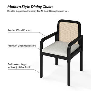 Sillas modernas de comedor de madera de ratán para cafetería, muebles coloridos de cocina para restaurante, para el hogar, Hotel, sala de estar disponible, precio de fábrica - Product Image 4