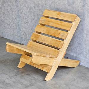 Chaise pliante inclinable 46x74x60cm, chaise de jardin en bois massif, en bois d'hévéa GCF200 - Product Image 6