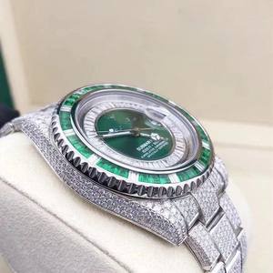 Baguette VVS Moissanite นาฬิกาข้อมือออโตเมติกประดับเพชรแบบอัตโนมัติแนวฮิปฮอปแฟชั่นกลไกแบบญี่ปุ่นสำหรับผู้ชาย - Product Image 4