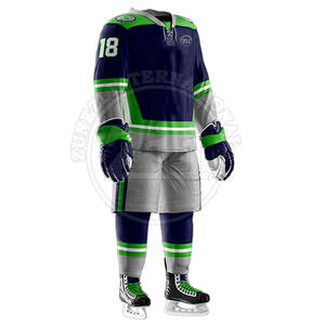 ชุดฮอกกี้น้ำแข็งแบบทีมสั่งทำพิเศษ บริการ OEM ขายดีที่สุด ผ้าเนื้อนุ่ม สำหรับทุกเพศ จำนวนมาก - Product Image 2