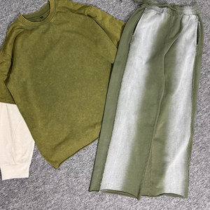 Pantalones de chándal acampanados de gran tamaño para hombre, pantalones de calle personalizados con lavado ácido de pierna ancha de algodón de rizo francés de peso pesado - Product Image 5