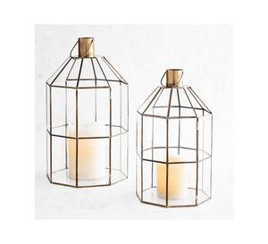 Nordic Modern Style Metal Creative <b>Candle</b> Holders Terrarium <b>Lanterns</b> and <b>Candle</b> Jars Set of 2 Wedding Party Decoration <b>Lantern</b> - Product Image 2