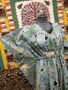 100 por ciento algodón indio Animal impreso Kaftan largo mujeres Casual cómodo verano étnico fiesta vestido - Product Image 4