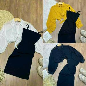 Conjunto informal liso de lino 100% para mujer de Otoño de 2 piezas largo 2023 fácil de usar lavable embalaje personalizado ecológico Vietnam - Product Image 2