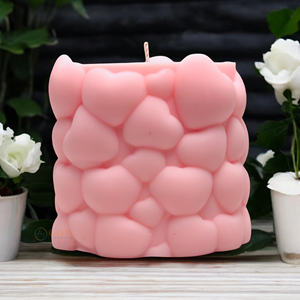 Bougie en cire de soja romantique coeur nouveauté faite à la main pour cadeaux décoration de la maison vacances anniversaires Pâques et Noël pour les bars - Product Image 5