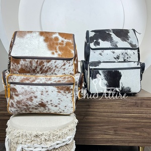 Nouveau véritable cheveux faits à la main sur cacher fourrure cuir sac à dos rétro véritable cuir de vachette naturel Vintage unisexe décontracté travail sacs pour ordinateur portable - Product Image 1
