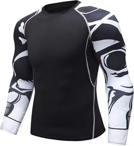 Men's UPF 50+ Long Sleeve Rash Guard UV Swim <b>Surfing</b> Tops Beach Swim Floatsuit for Diving Skateboarding Jellyfish Anti-UV - Product Image 1