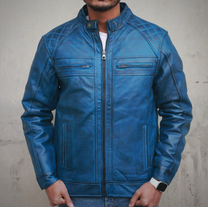 แจ็กเก็ตหนังสำหรับผู้ชาย, แจ็กเก็ตหนังสีพื้นเสื้อแจ็คเก็ตลำลองเรียบง่ายยอดนิยมสำหรับฤดูใบไม้ร่วง - Product Image 3