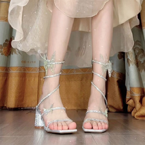 Nouvelles chaussures Mary Jane de style français printemps-été, ballerines rétro britanniques à semelle épaisse en cuir, chaussures à talons hauts élégantes et cool - Product Image 1