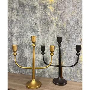 Tall New Trend Standing Candelabra Available in <b>Black</b> <b>White</b> & Gold Ideal for Holiday Decorations and Formal Dining Table Setup - Product Image 4