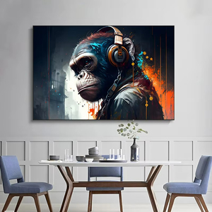 <span class=keywords><strong>Singe</strong></span> avec casque DJ <span class=keywords><strong>singe</strong></span> <span class=keywords><strong>affiche</strong></span> et impressions Graffiti chimpanzés peinture décorative <span class=keywords><strong>POP</strong></span> Animal mur <span class=keywords><strong>Art</strong></span> photos - Product Image 3