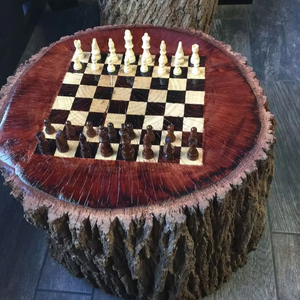 Juego de Ajedrez Plegable Portátil de Lujo Personalizado al por Mayor, Piezas de Ajedrez de Madera de Gran Tamaño para Niños - Product Image 1