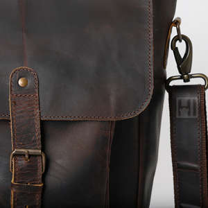 Sac messager en cuir de luxe Hunter, bandoulière réglable, sac de bureau et de voyage pour hommes - Product Image 3
