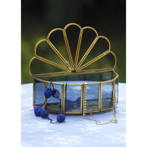 Highest Quality Metal Black Glass Storage Keepsake <b>Box</b> Handmade Clear Glass Photo <b>Box</b> <b>Decorative</b> Hinged <b>Lid</b> Jewelry Display Gift - Product Image 2