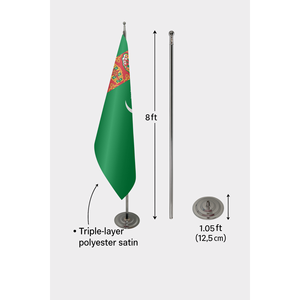 Drapeau officiel de l'intérieur du Turkménistan - Product Image 6