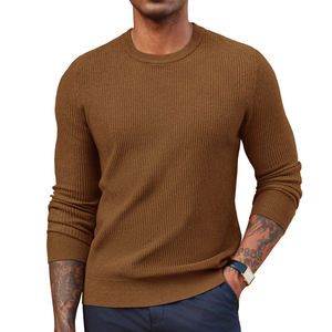 Nouveau modèle de pull-over tricoté à la mode pour hommes pulls en vrac pull-over d'hiver à col rond en tricot personnalisé pour hommes - Product Image 1