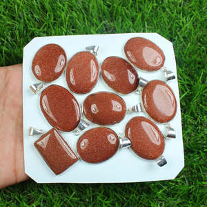 Pendentif en pierre de sable naturel pendentif à breloque de guérison fait à la main avec placage en argent sterling pour cadeau de mariage collier bijoux - Product Image 2