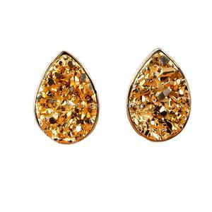 Druzy ต่างหูสำหรับสาวเงิน925เครื่องประดับเงินสเตอร์ลิงที่กำหนดเองทำซัพพลายเออร์ขายส่งต่างหู - Product Image 1