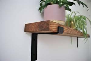 Estante de pared para dormitorio, cocina, sala de estar, estante flotante, exhibición decorativa, organizador colgante - Product Image 4